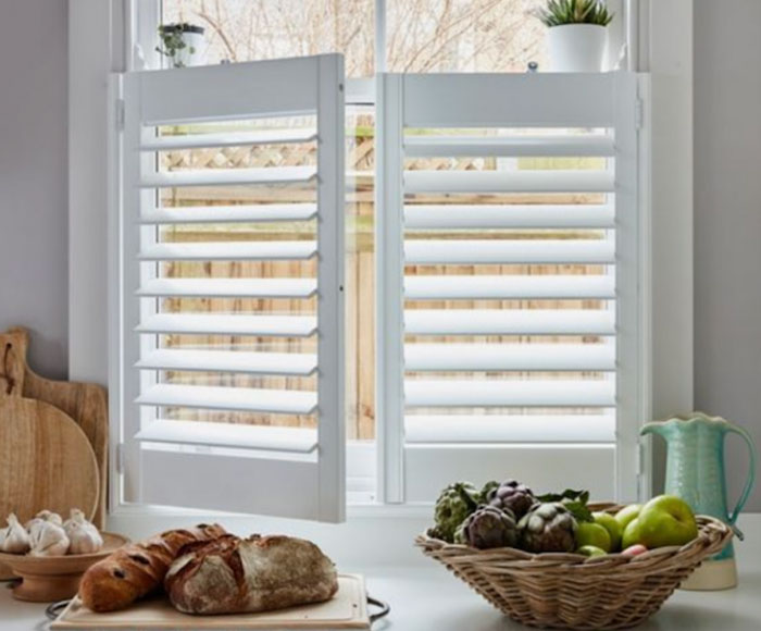 Plantation shutters custom made to fit your windows